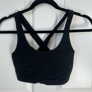 Beyond Yoga Black Cross-Back Sports Bra